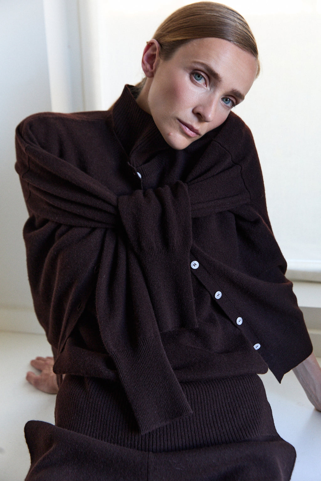 Anna Cardigan Cashmere Chocolate