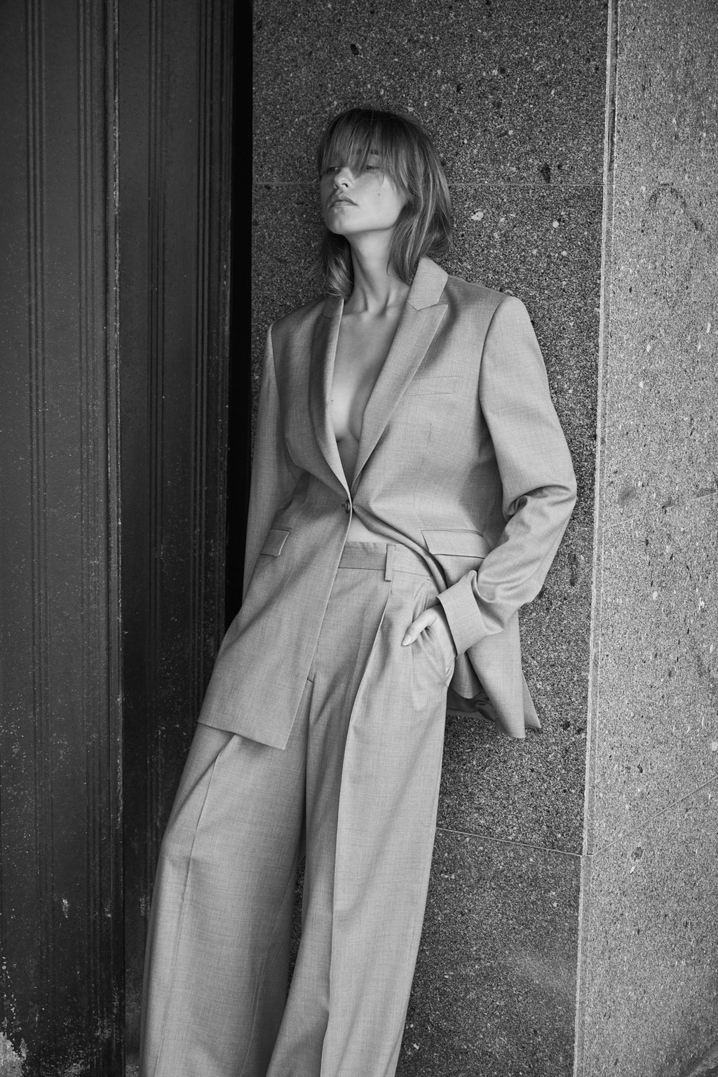 Pants Cool Wool, Grey, ONO