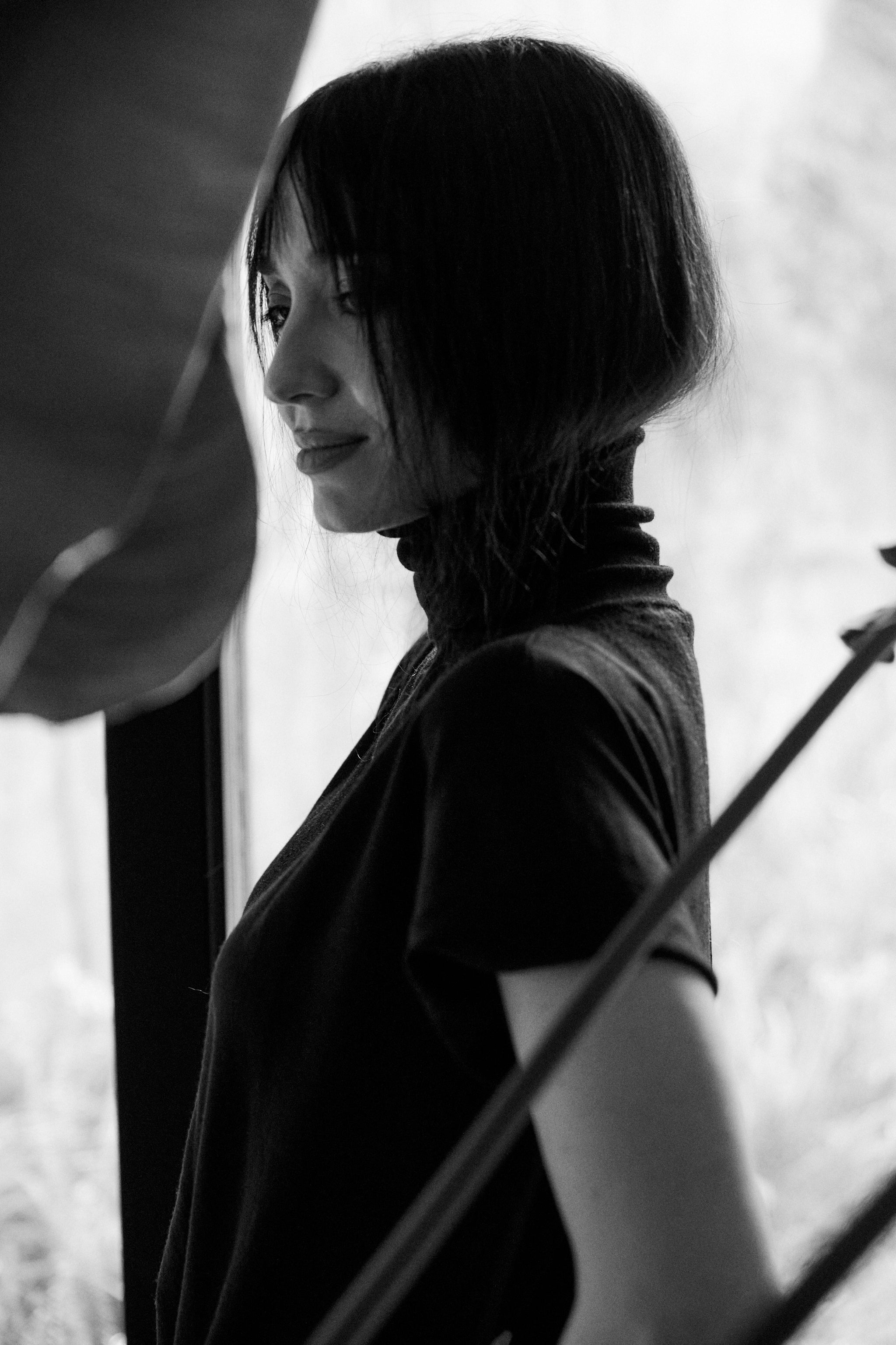 Pull PAT, Turtle neck, fine knit, Black, Marta's Choice