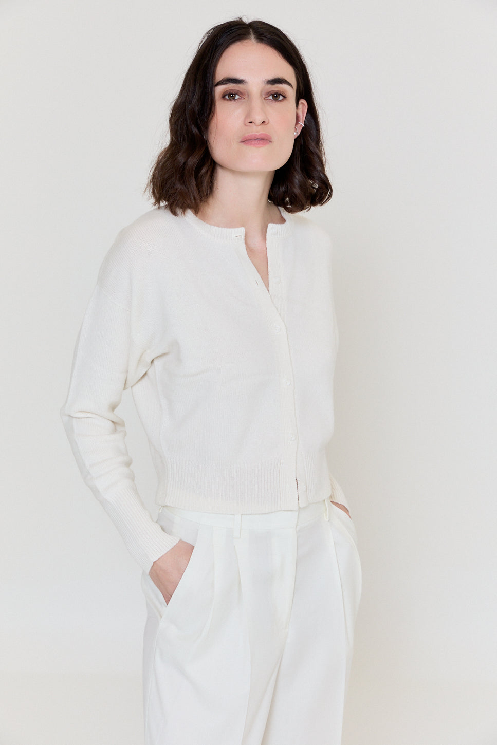 Anna Cardigan Ice white