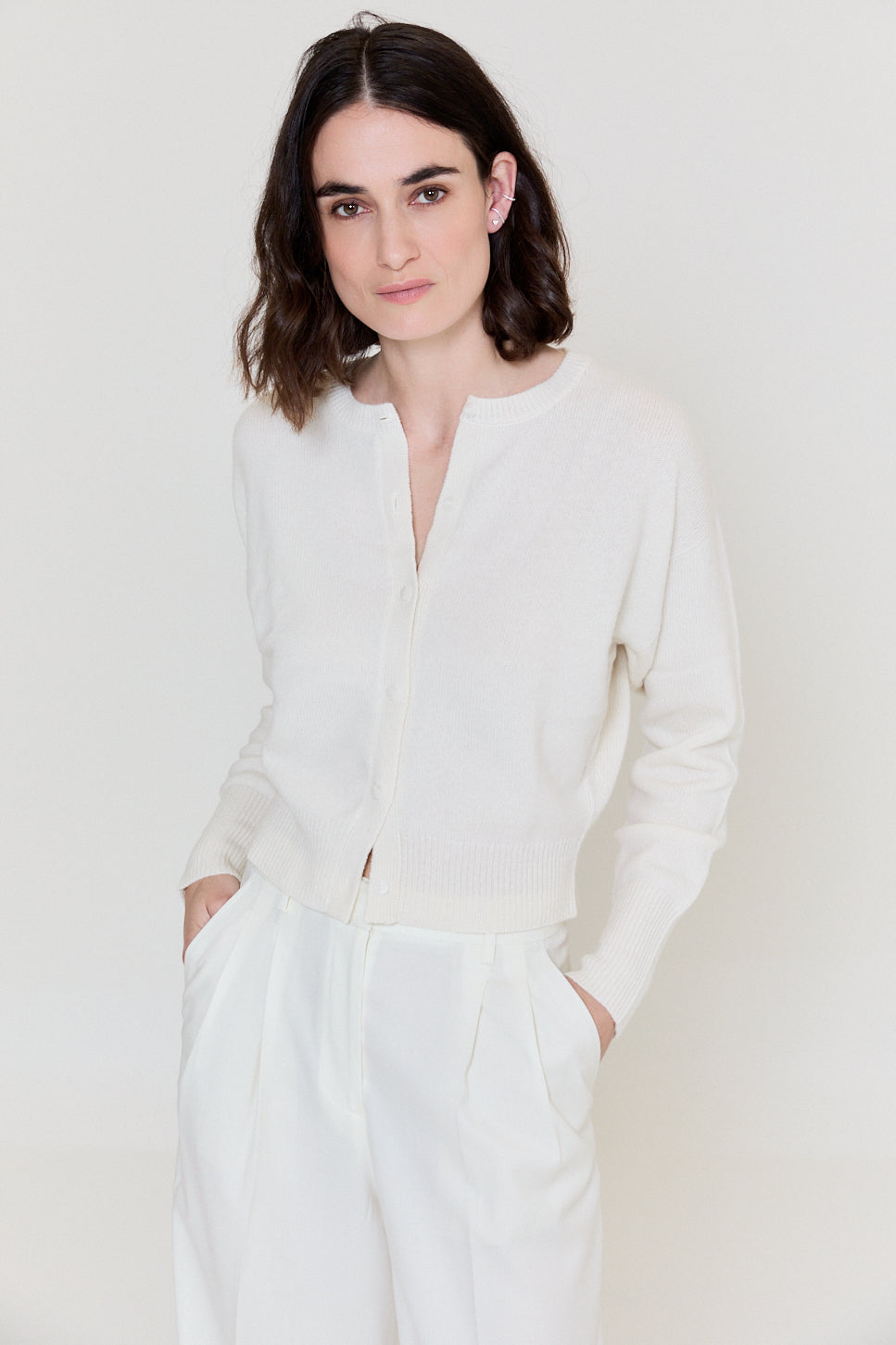 Anna Cardigan Ice white