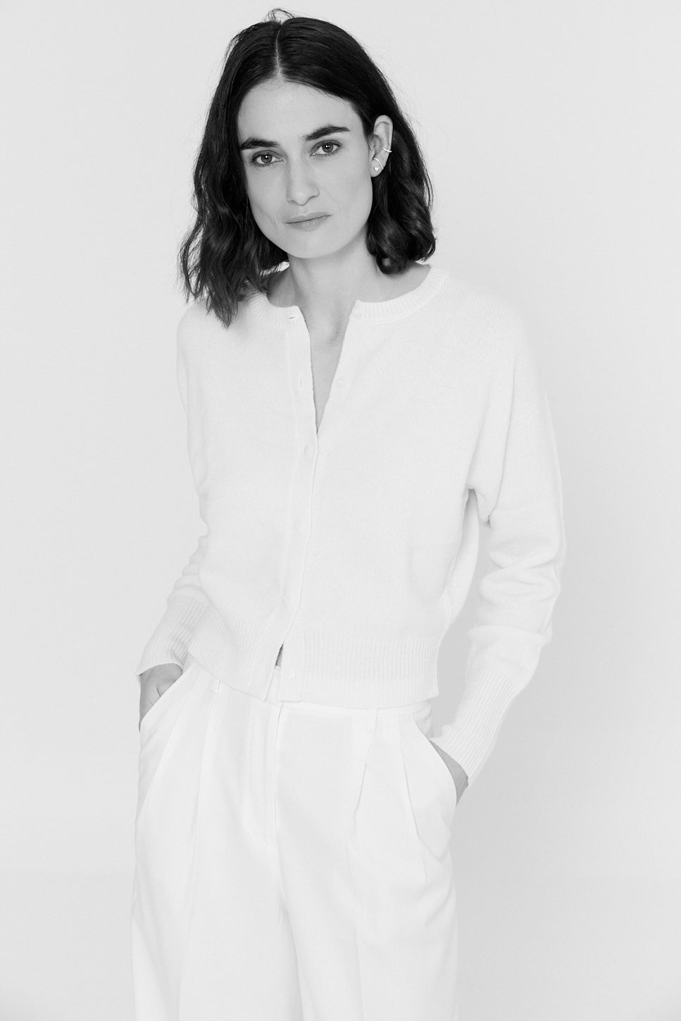 Anna Cardigan Ice white