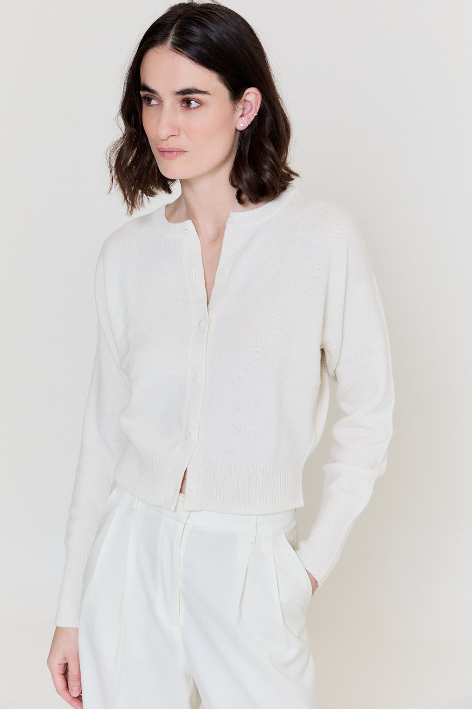 Anna Cardigan Ice white