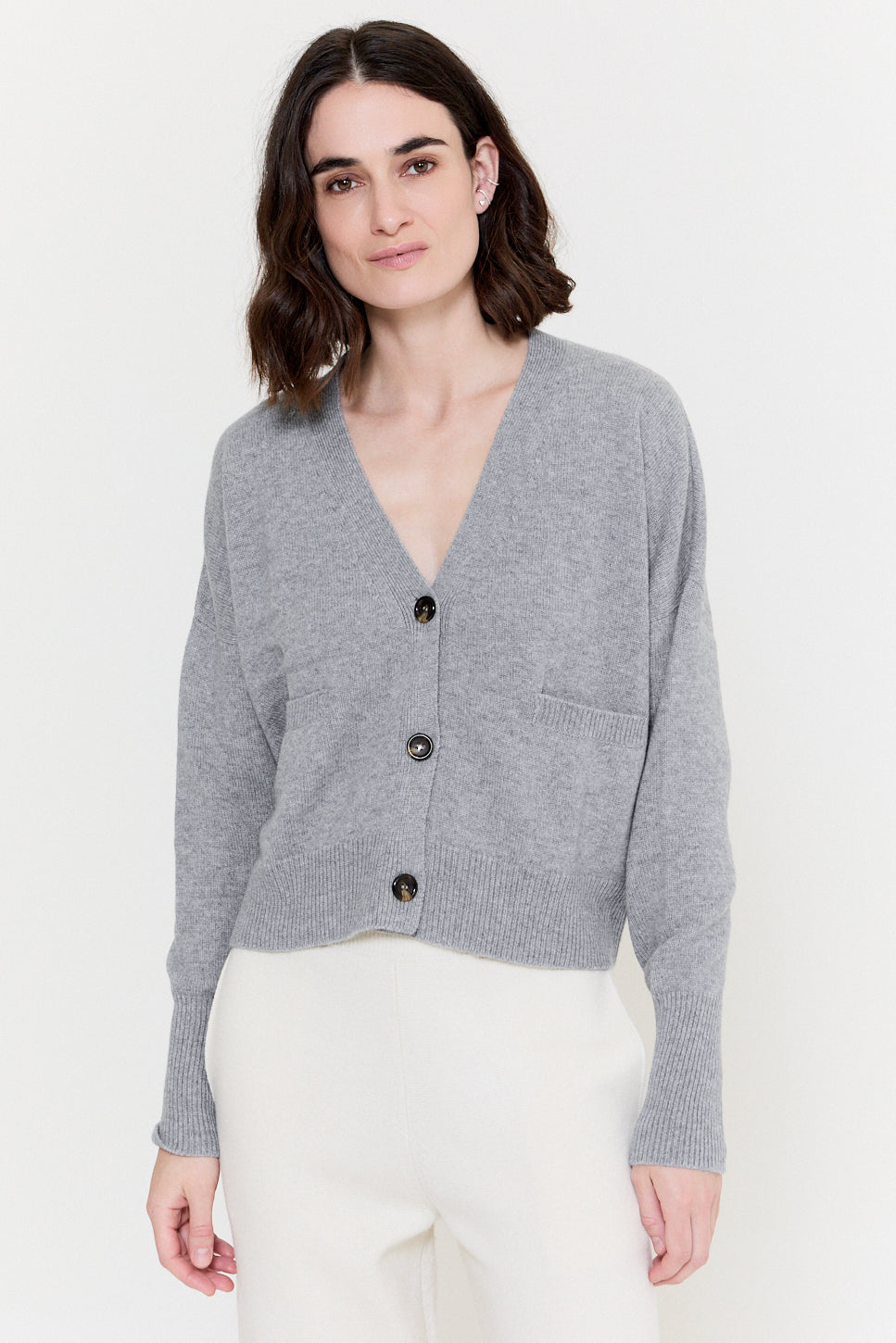 Ewan Cardigan Felt Grey