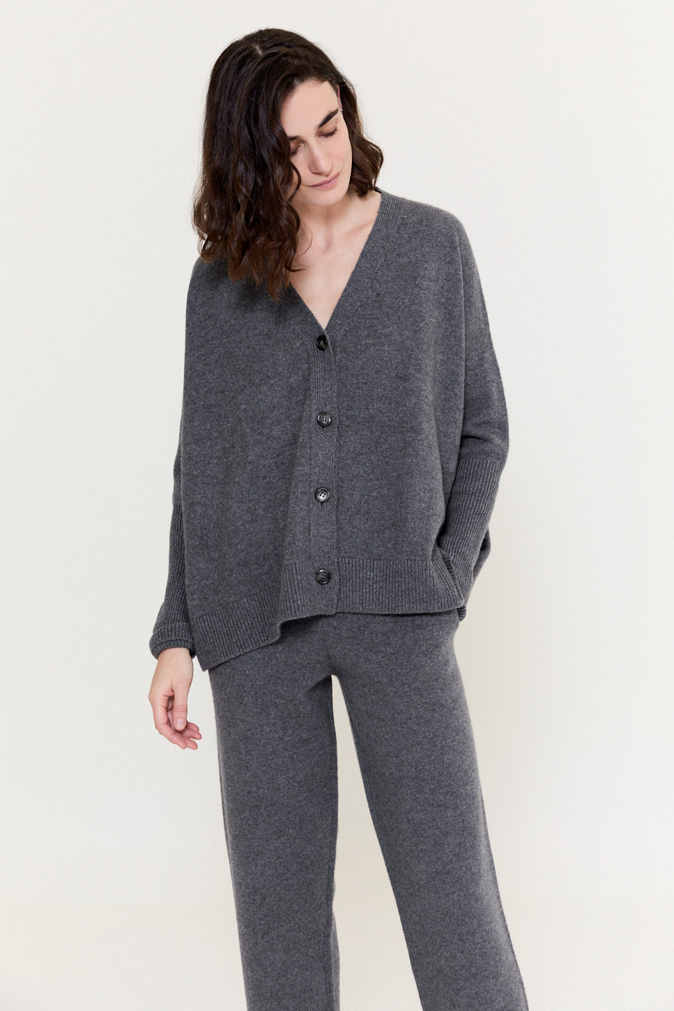 Free Cardigan Derby Grey