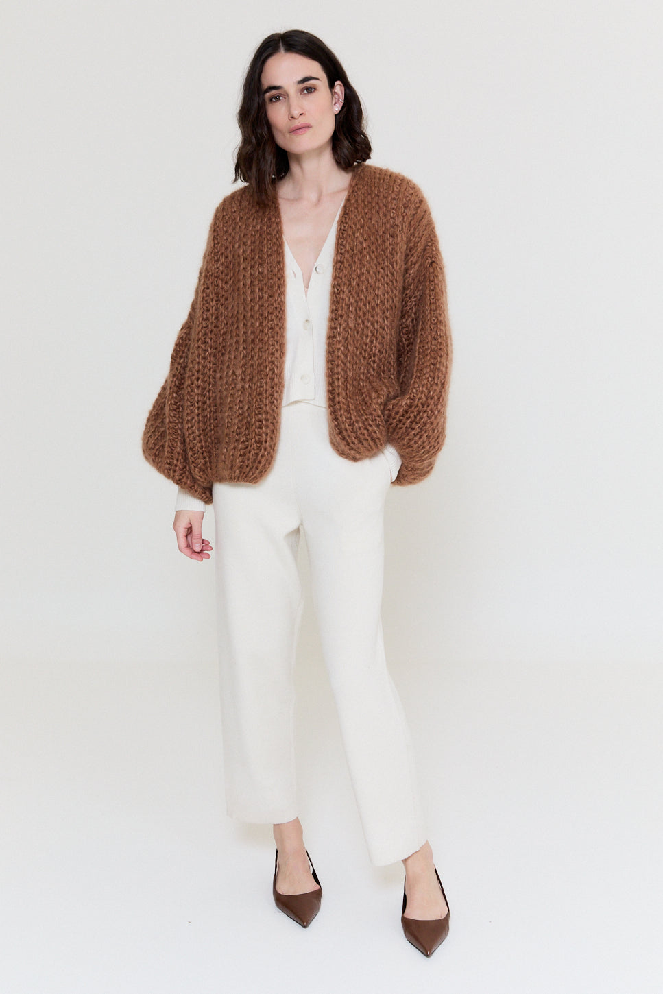 Kelly R Cardigan Fusion Brown