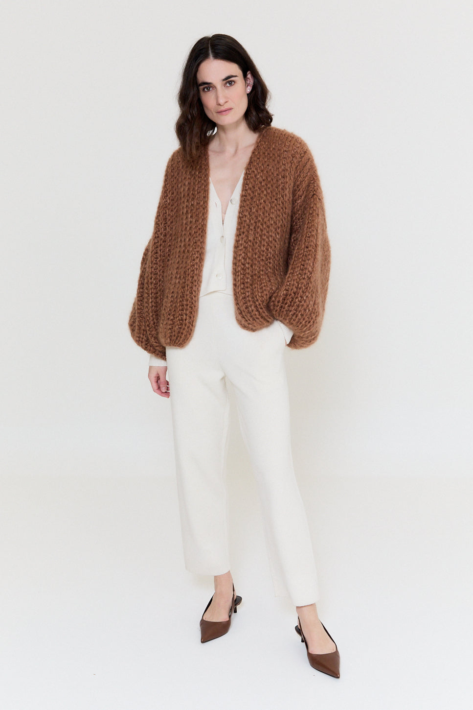 Kelly R Cardigan Fusion Brown