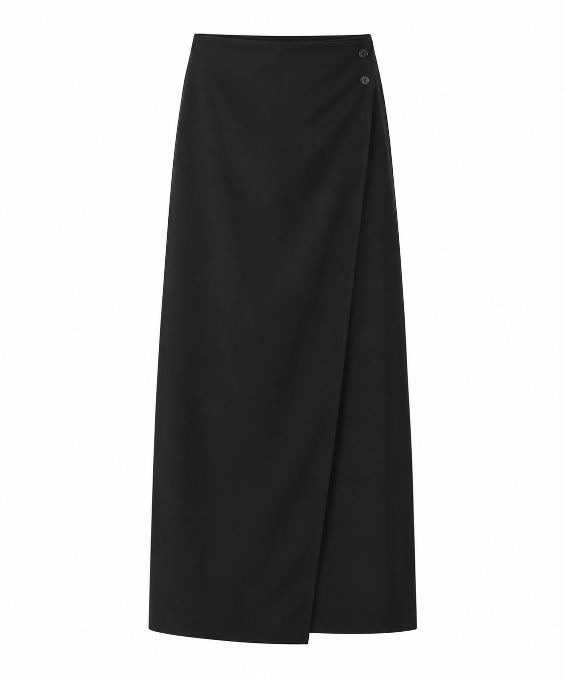 Skirt MIKA, wrap skirt in cool wool black