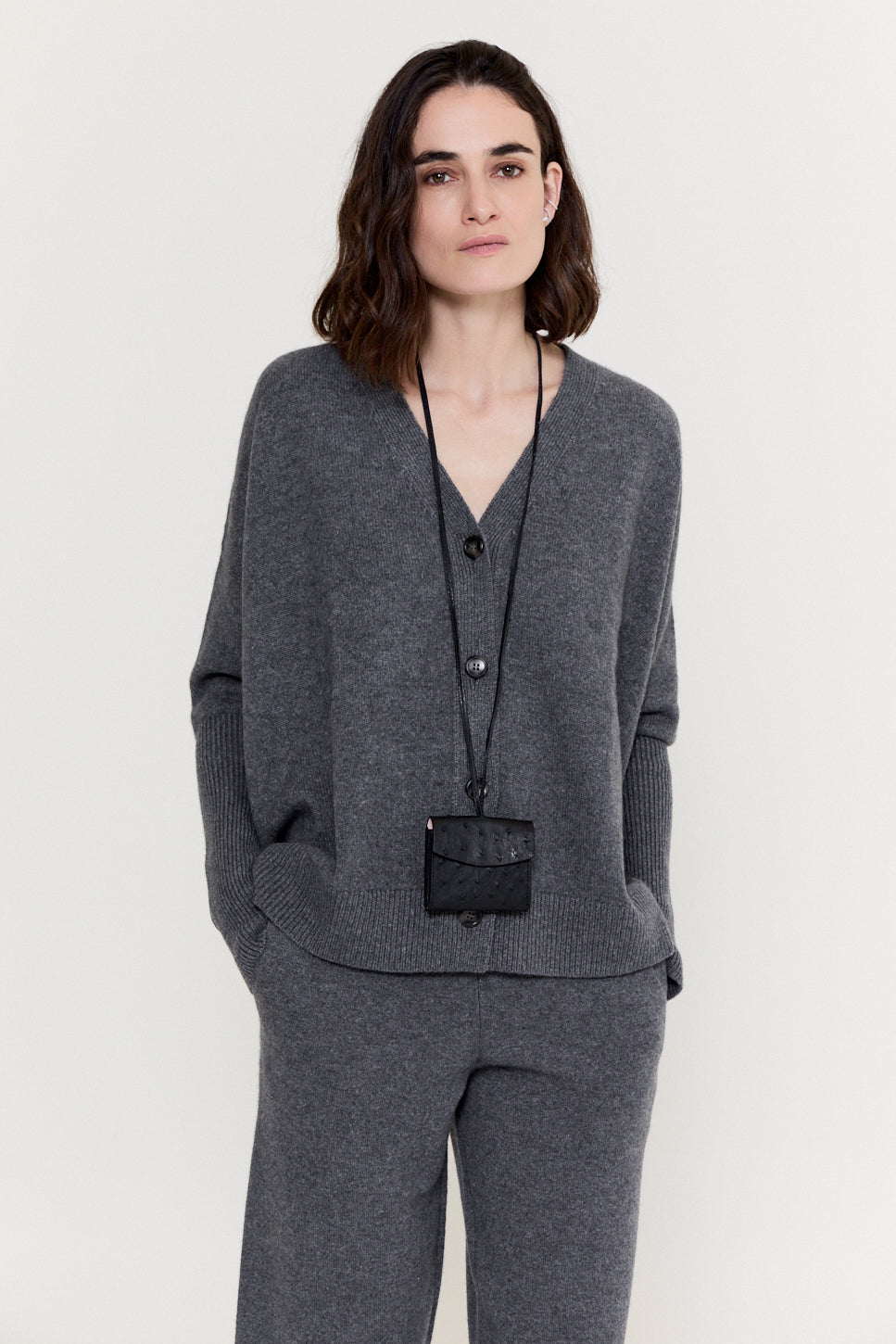 Mini Pouch Ostrich Leather