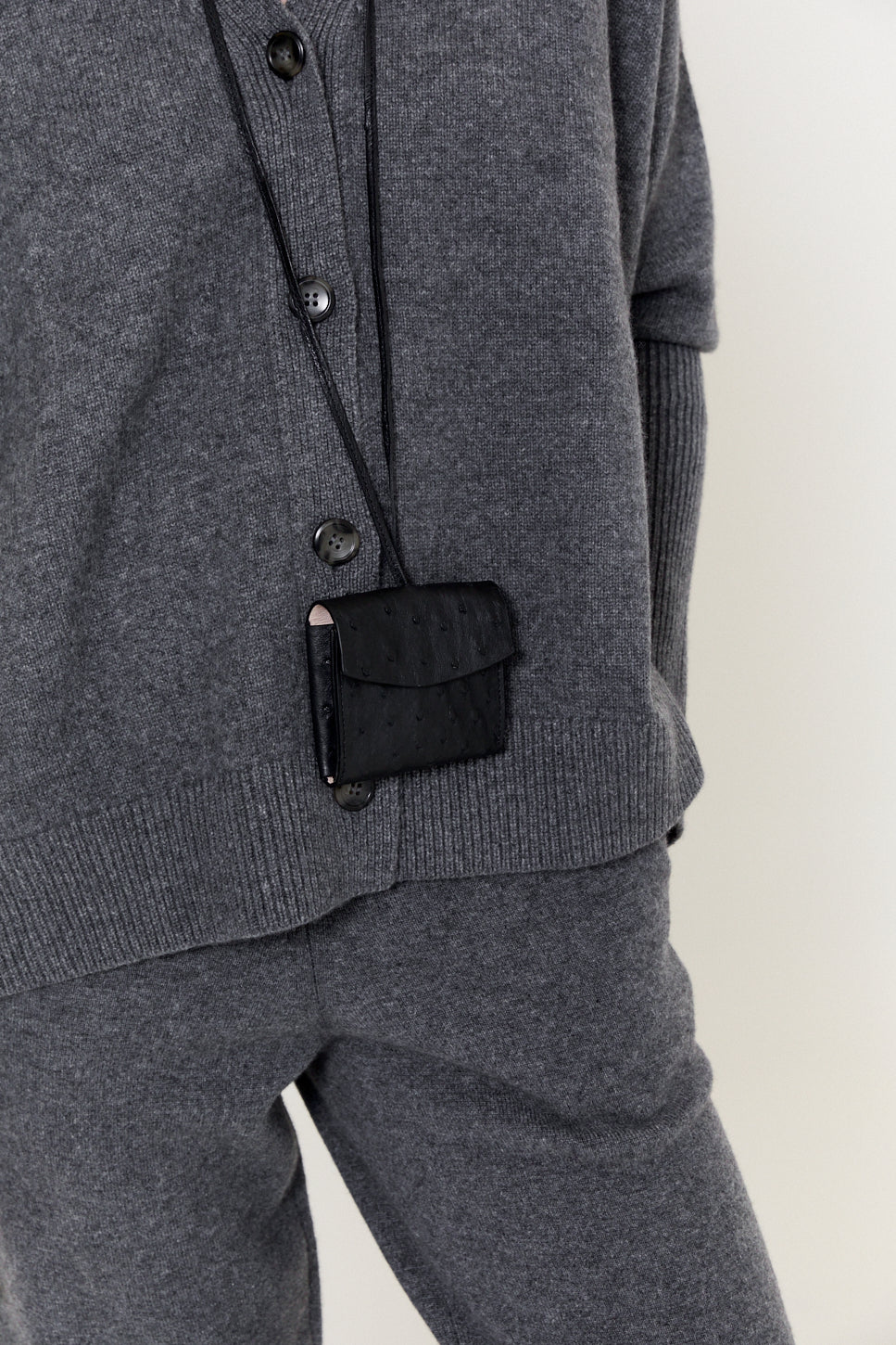 Mini Pouch Ostrich Leather