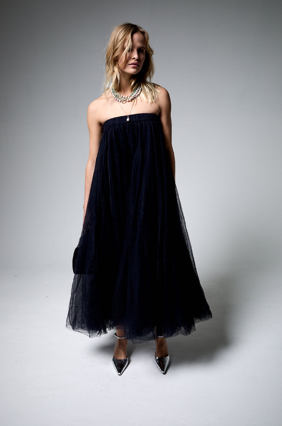 Dress, Skirt, Dark Navy, NY.