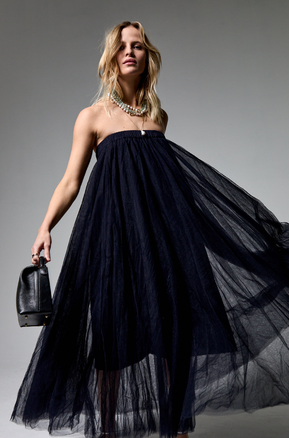 Dress, Skirt, Dark Navy, NY.