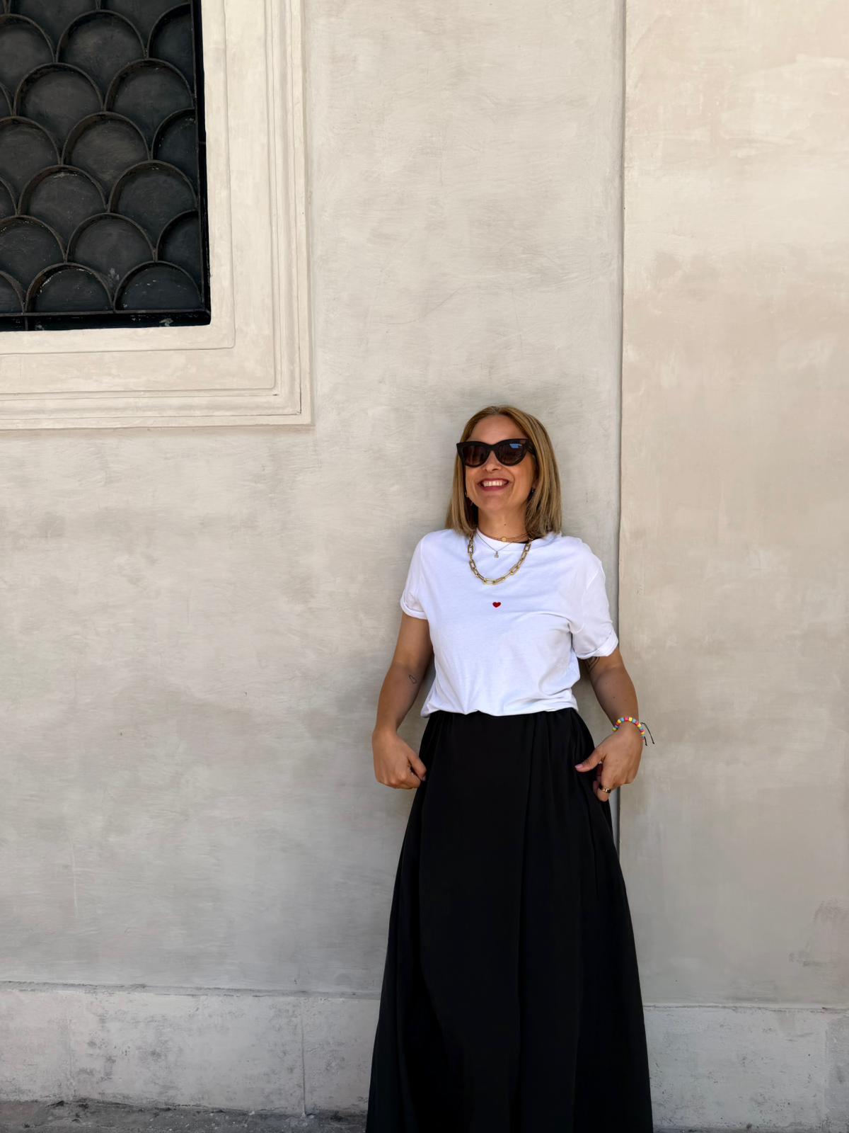 Tee shirt with embroidered Heart
