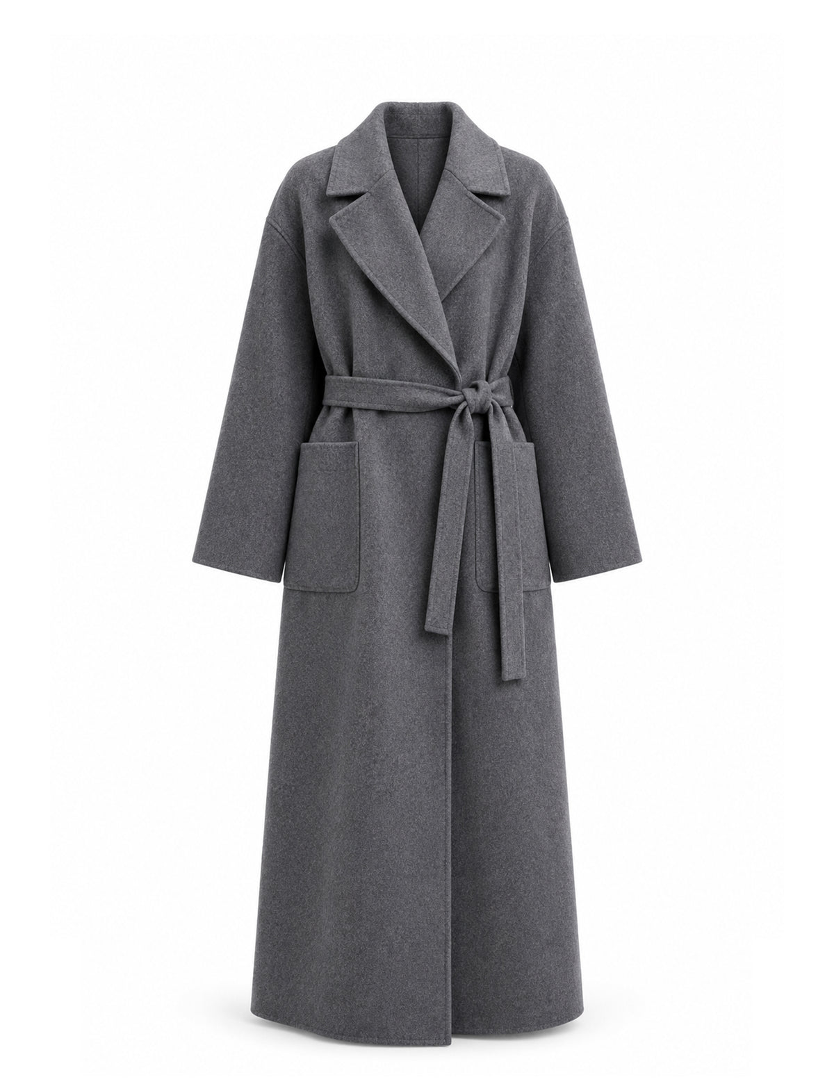 Private Life Long Wool Coat Grey