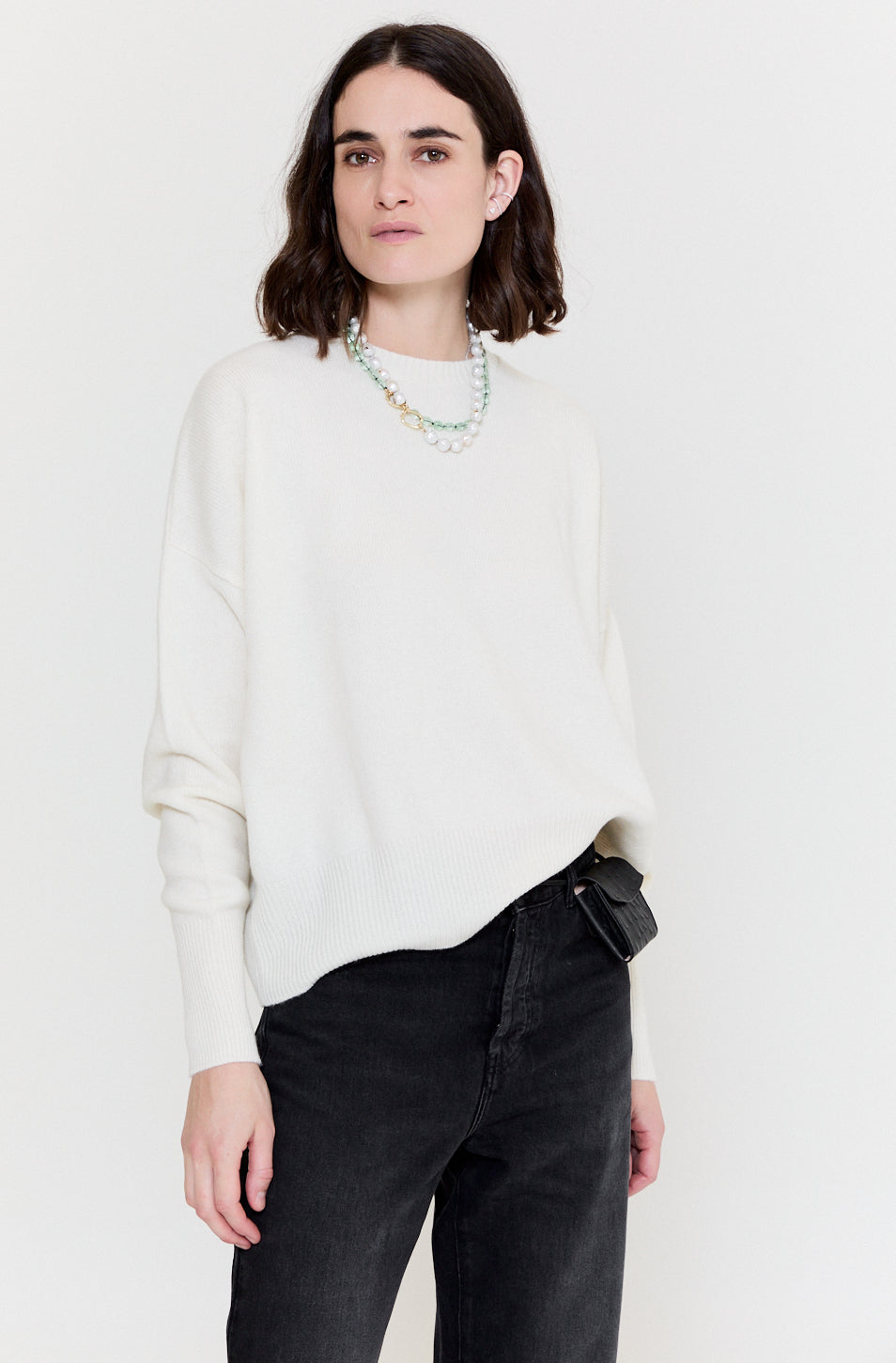Steffi Pull Crew neck Ice White