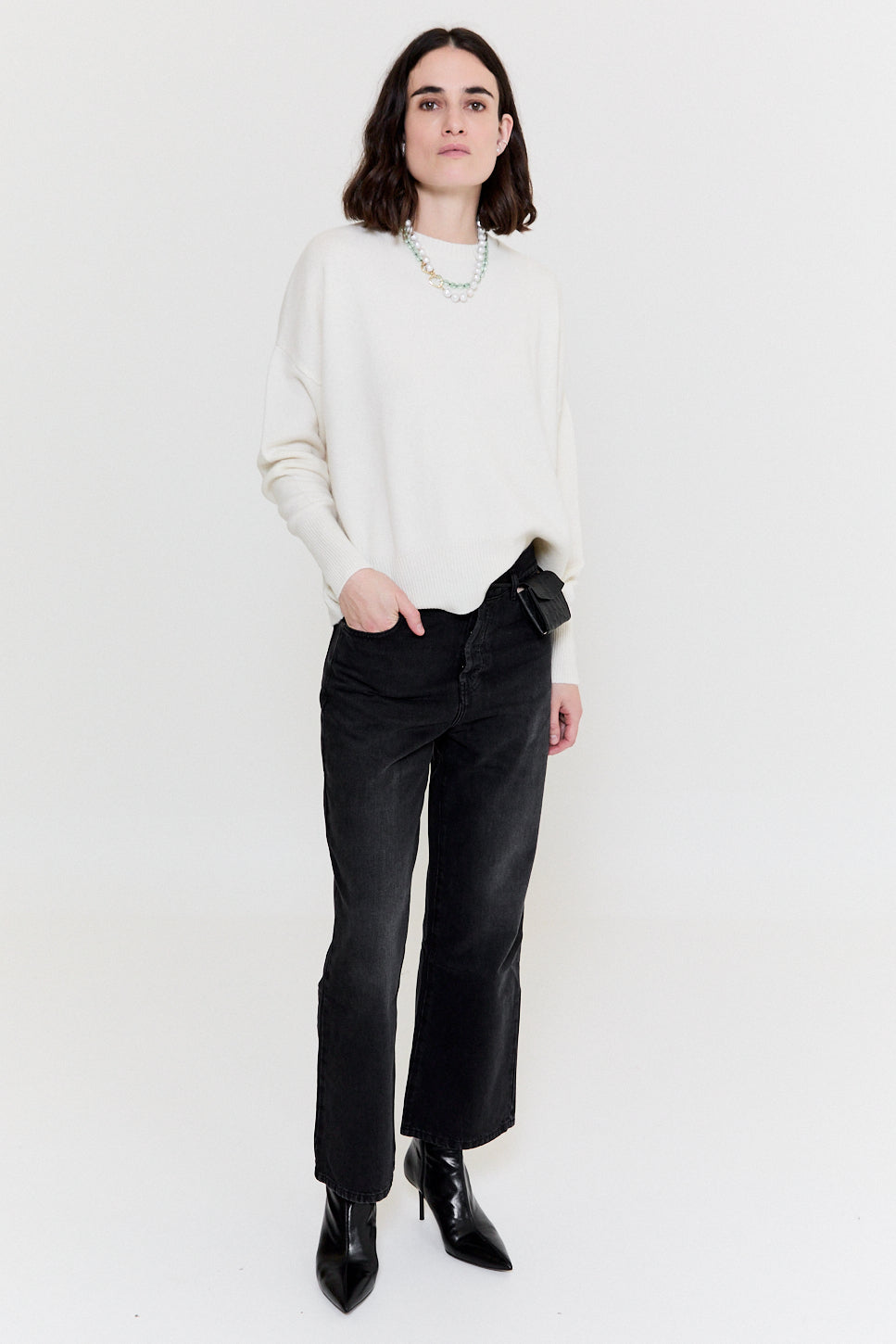 Steffi Pull Crew neck Ice White