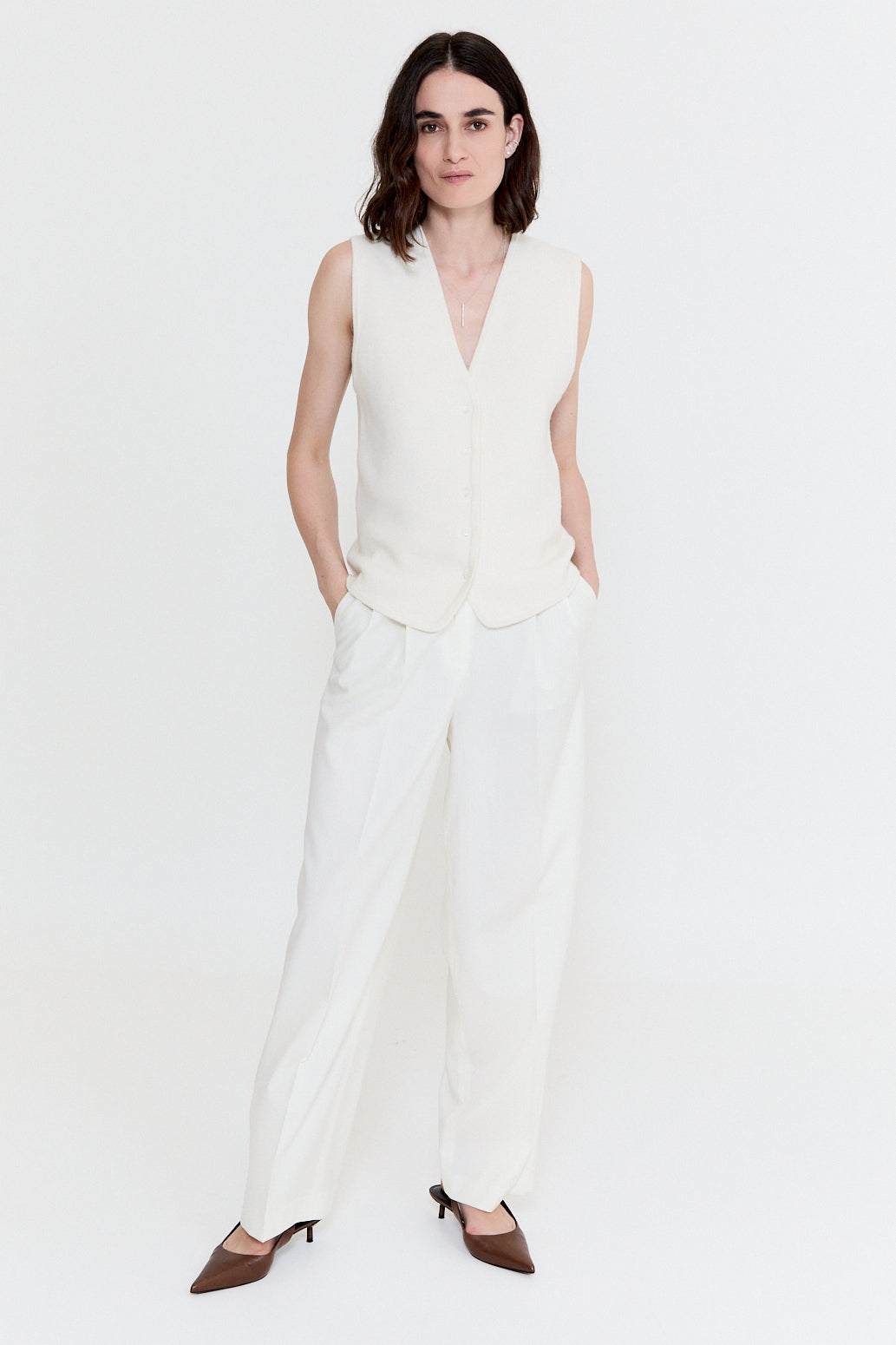 Veston Cardigan Ice White