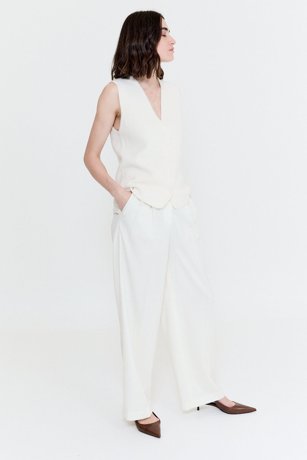 Veston Cardigan Ice White