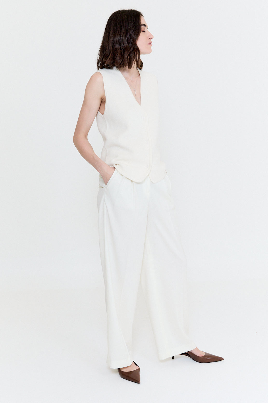 Veston Cardigan Ice White