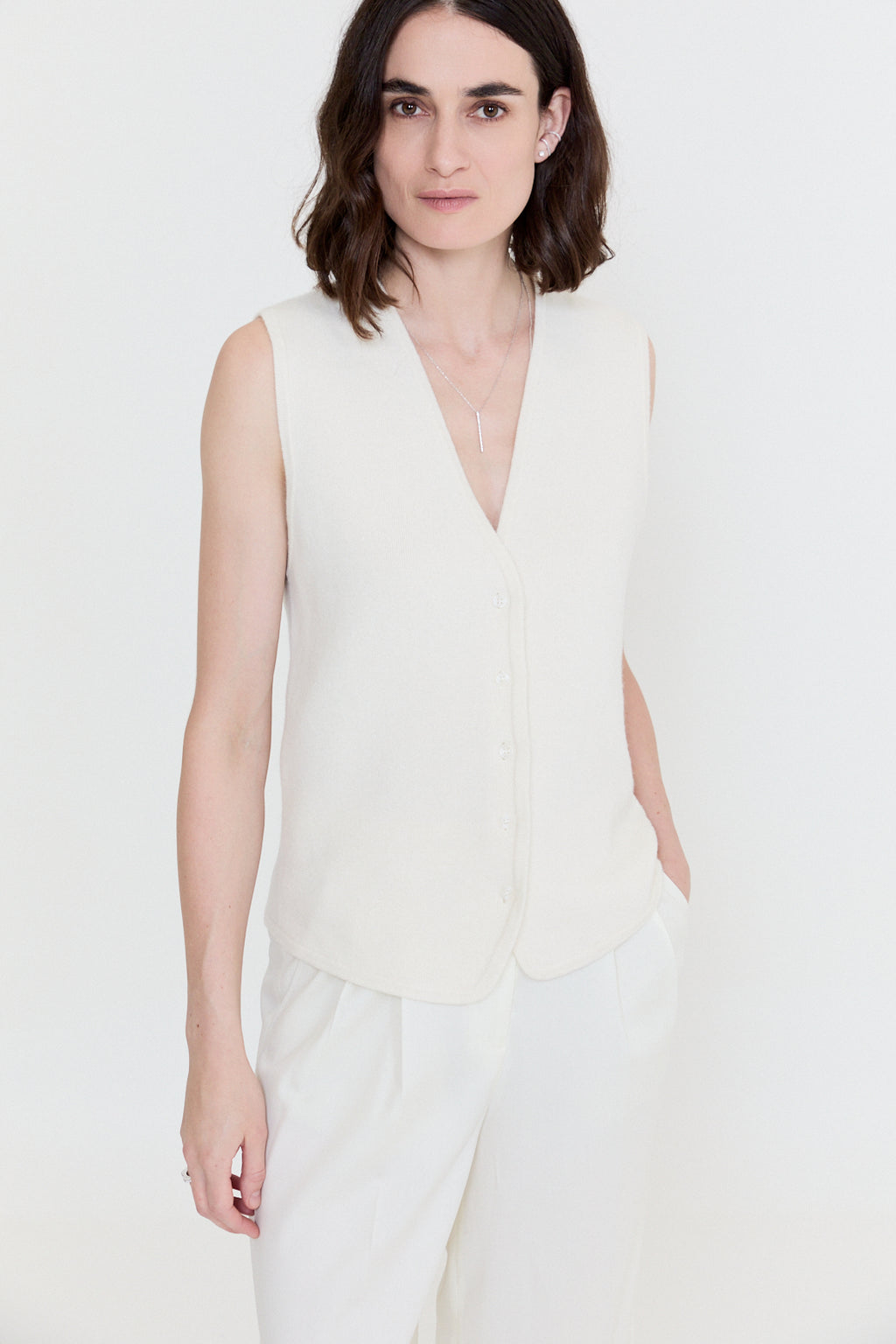 Veston Cardigan Ice White