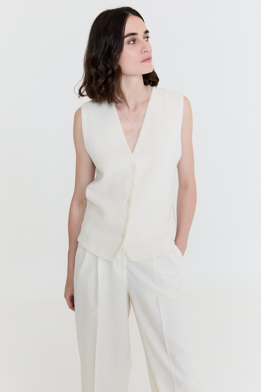 Veston Cardigan Ice White