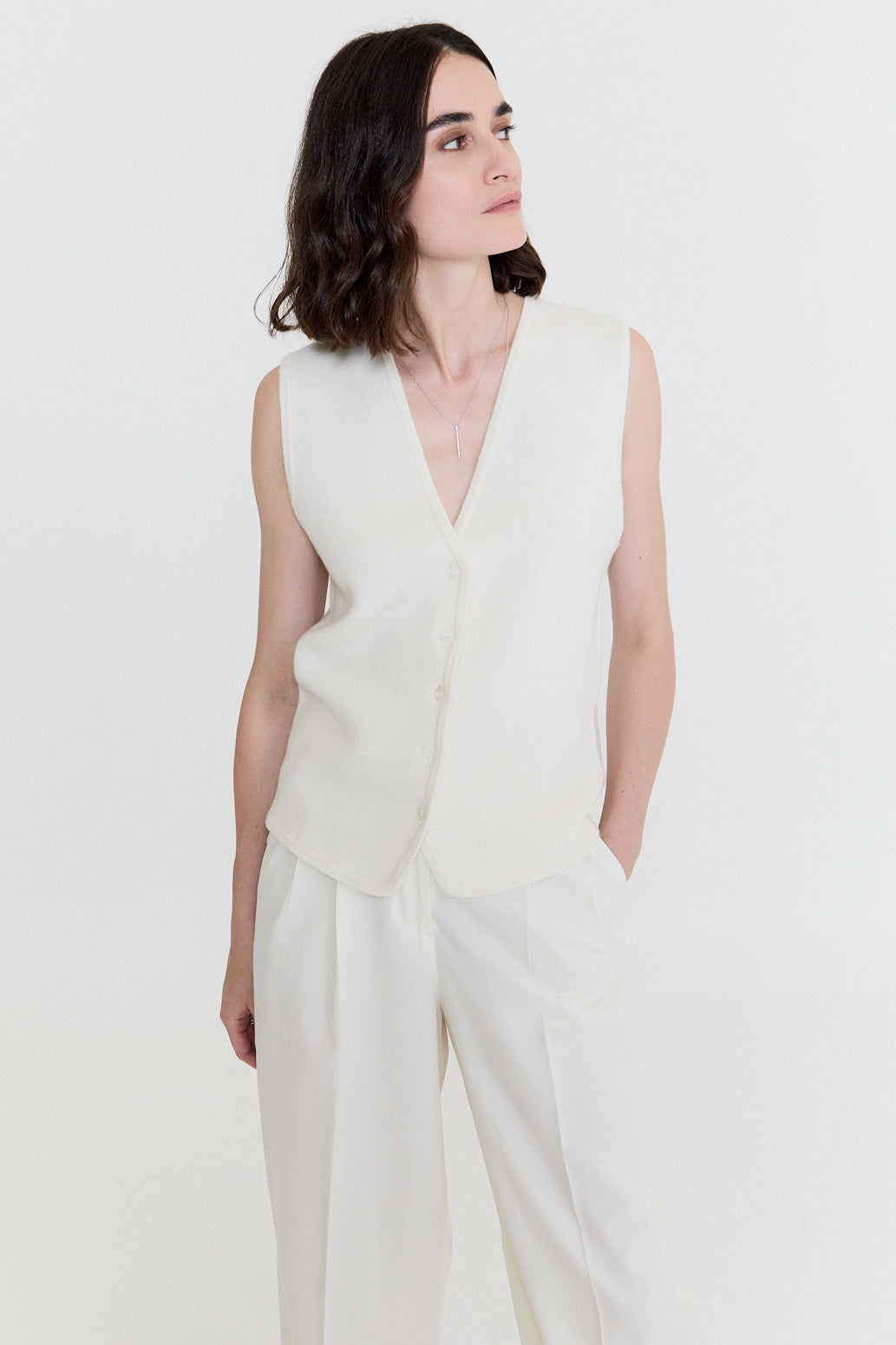 Veston Cardigan Ice White