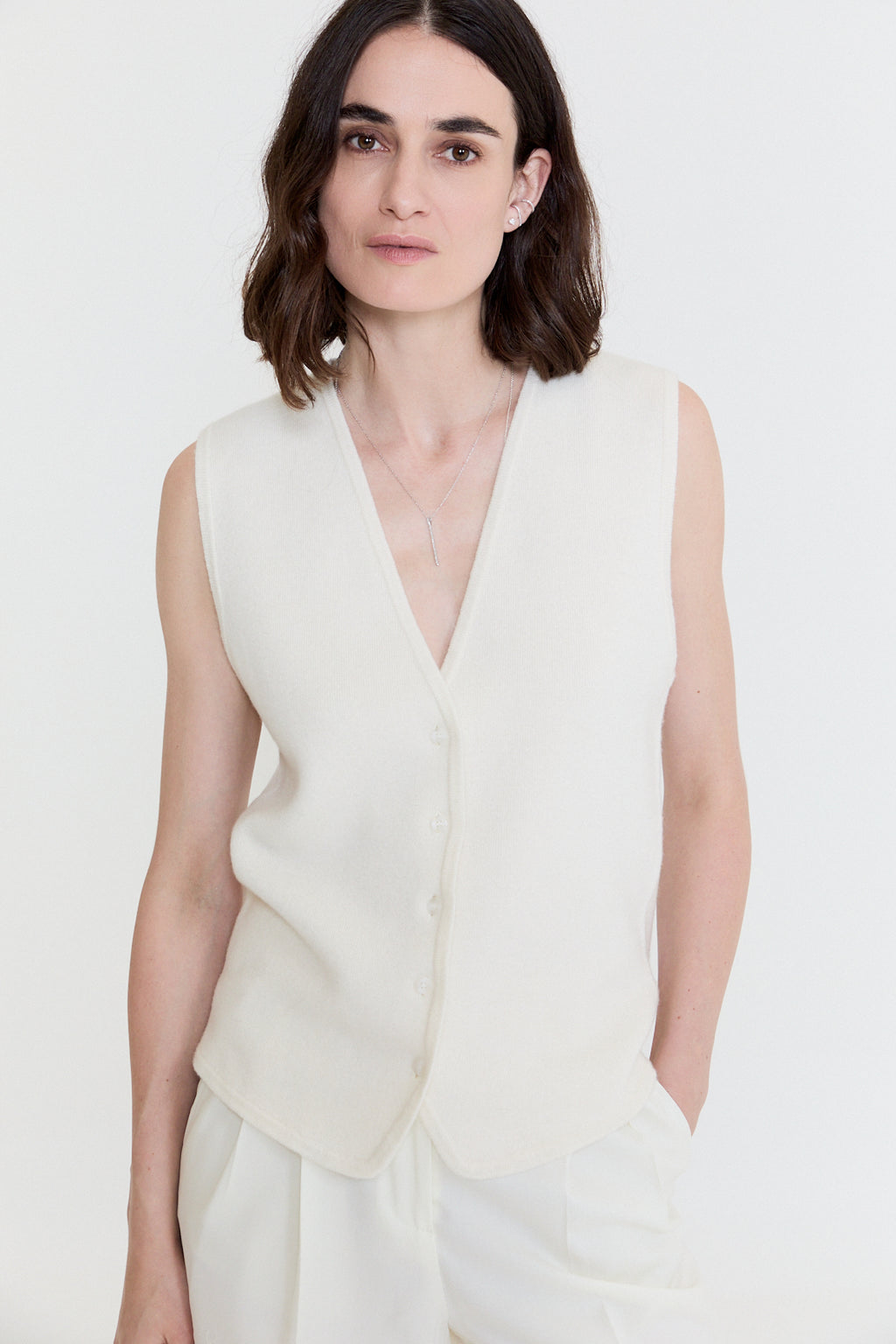 Veston Cardigan Ice White