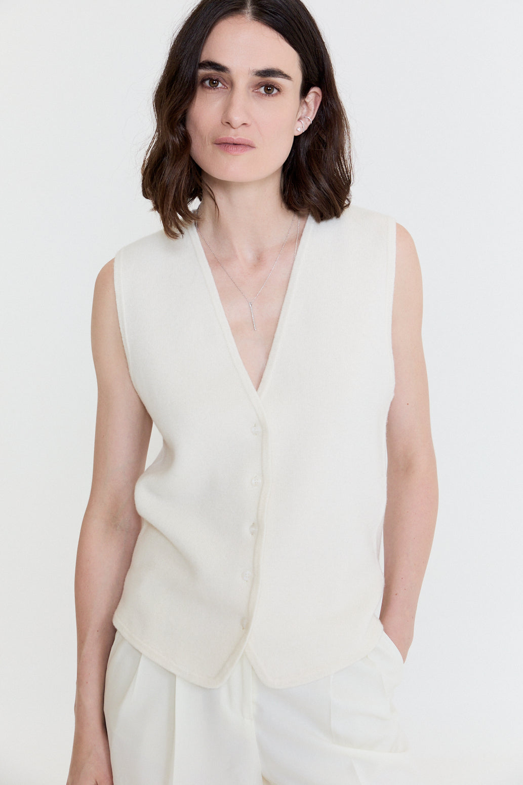 Veston Cardigan Ice White