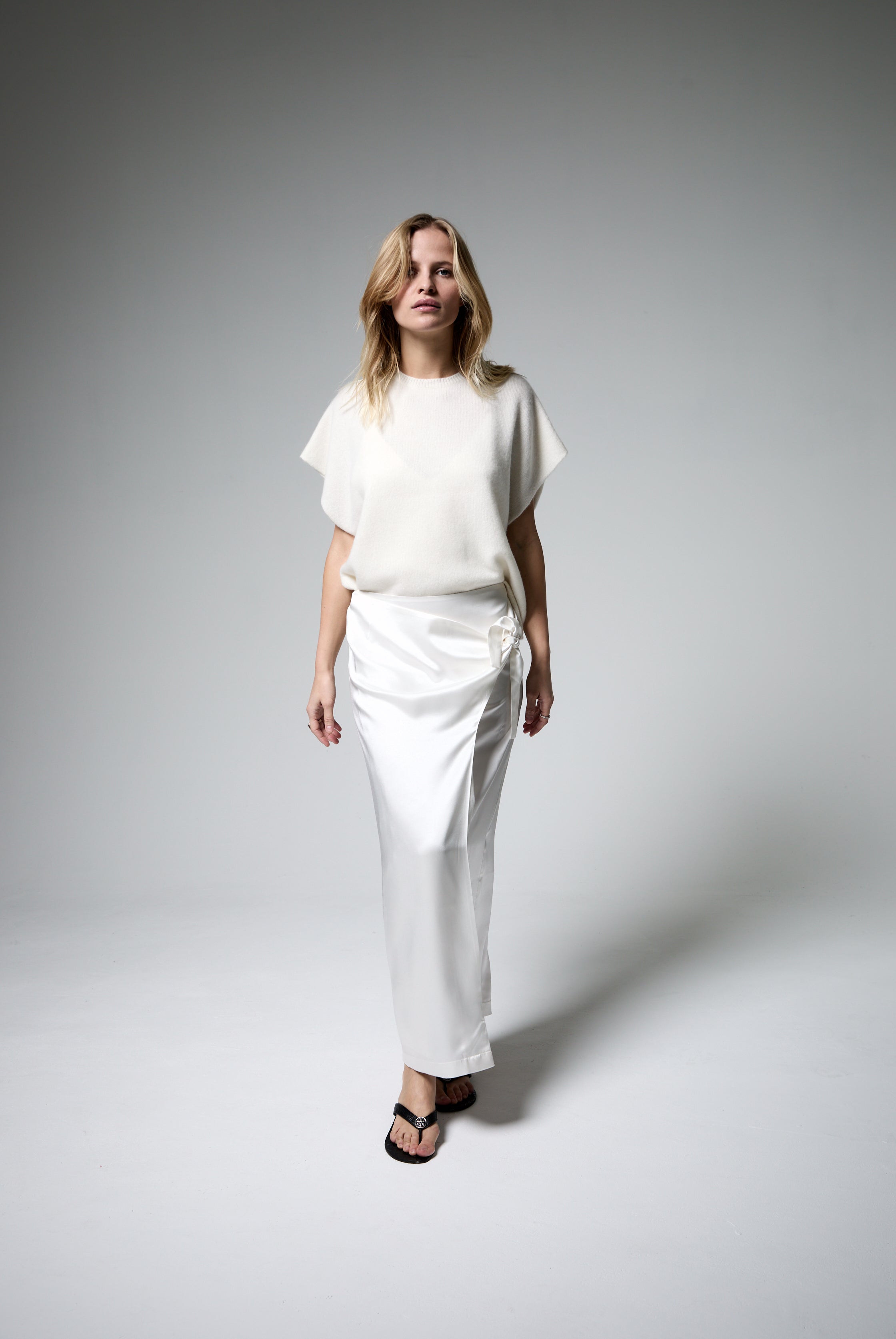 Skirt Apple, Silk, Off White, Black