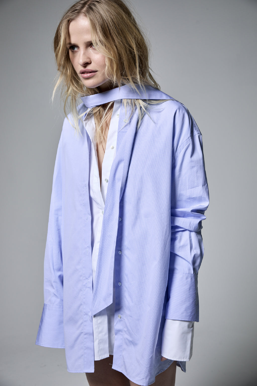 FEMME Organic Cotton Shirt Blue