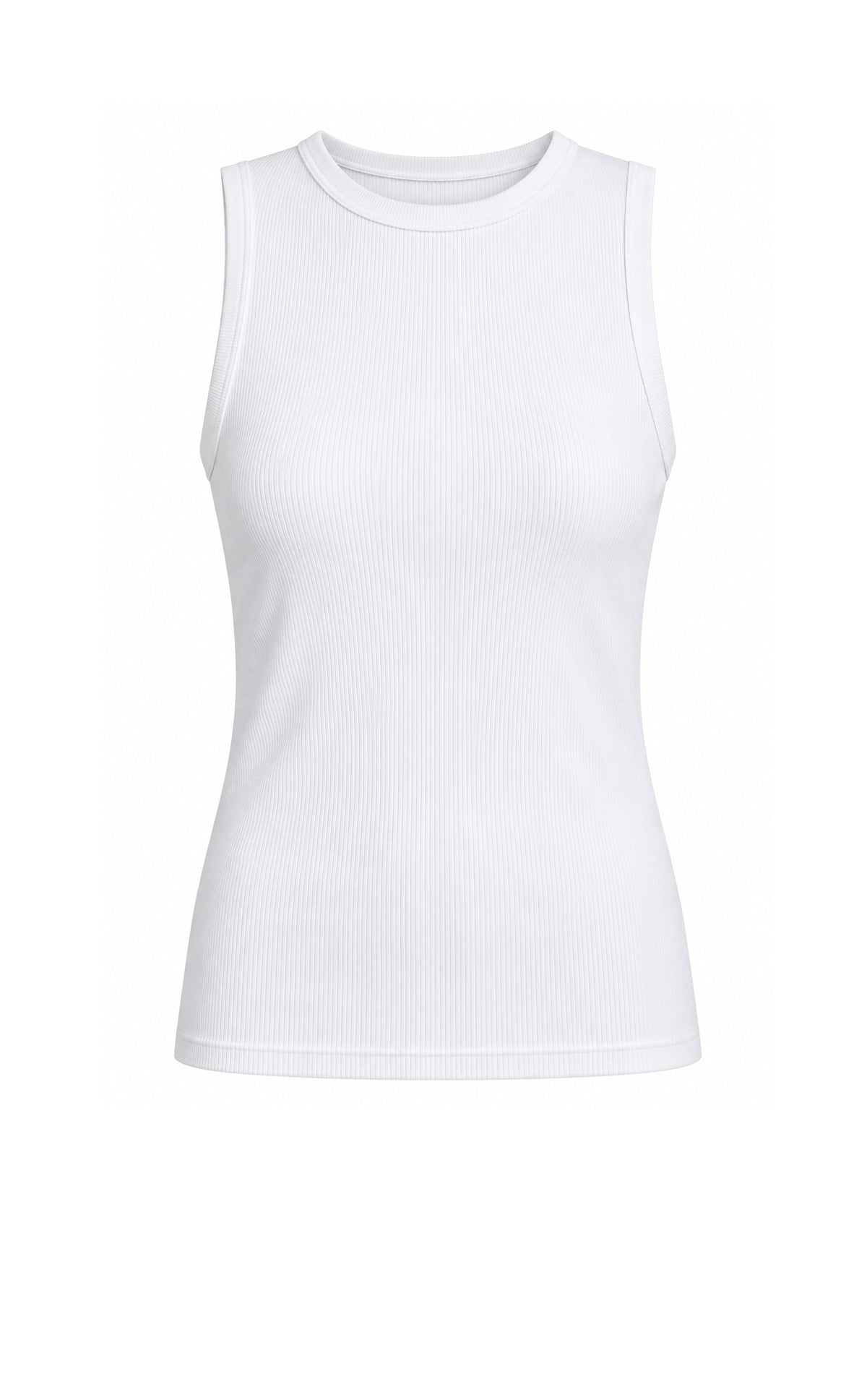 Tank Top, Rib Cotton, White